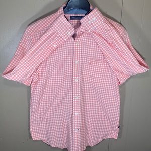 Nautica Pink and White Medium Dress Shirt